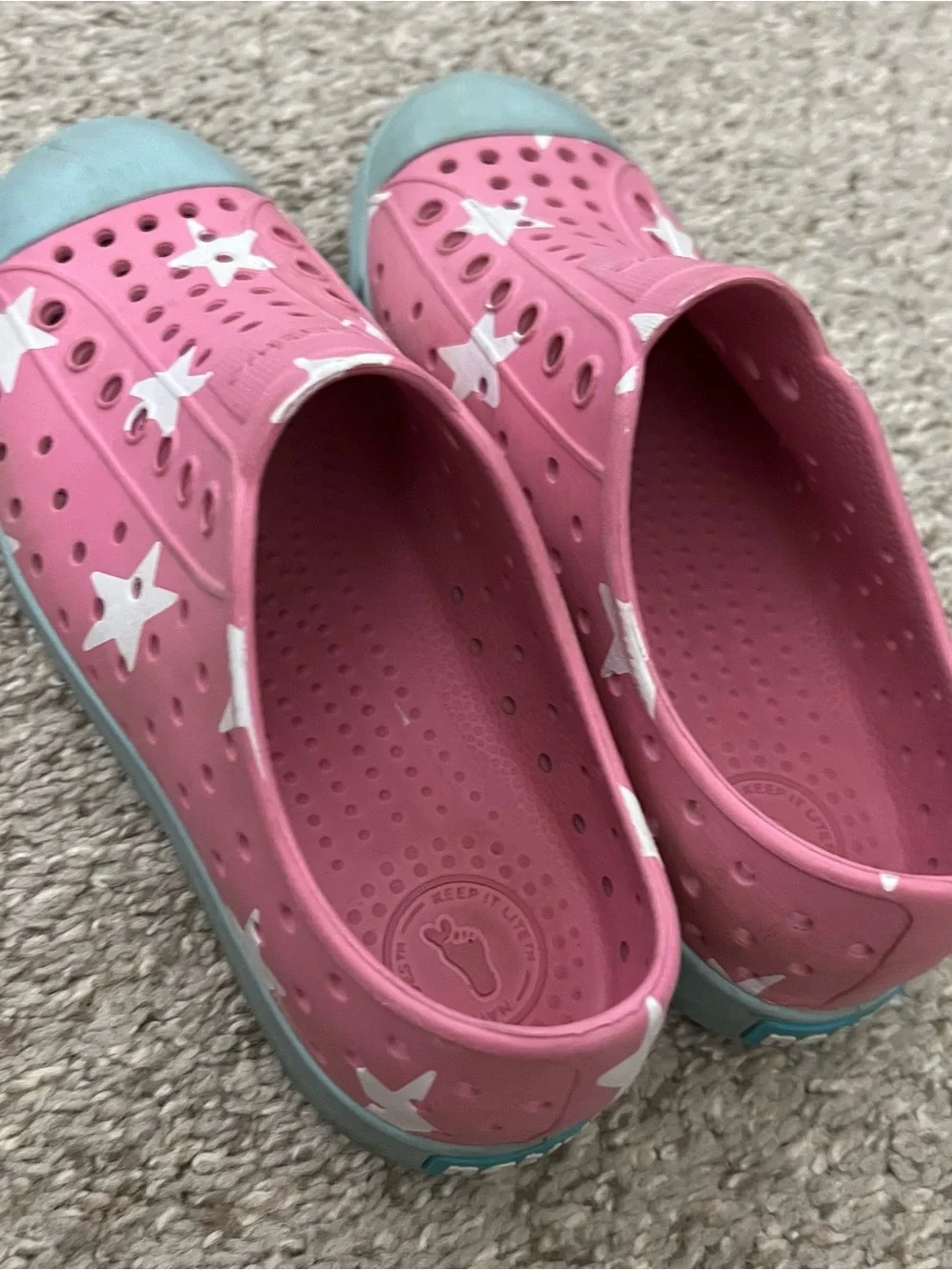 Native Kids Pink Star Water Shoes Size 1
